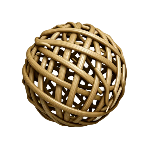 Tumbleweed with round ball of dry twigs and open tangled branch lattice