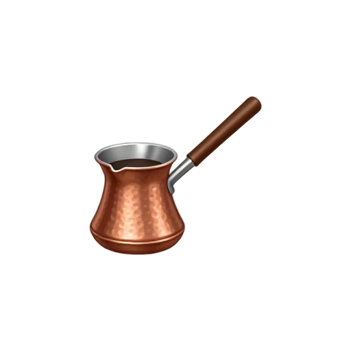 Copper Turkish coffee cezve pot emoji