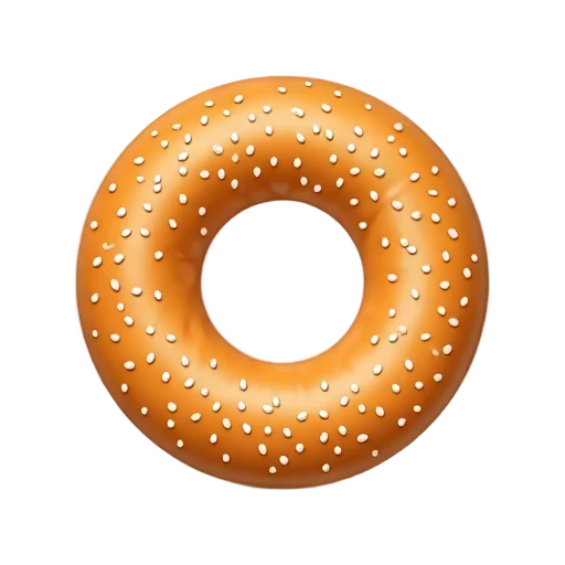 Golden ring-shaped Turkish simit covered in sesame seeds