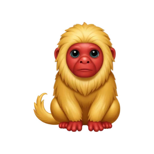 Red-faced uakari monkey emoji