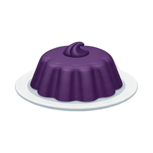 Deep purple ridged mound of Filipino ube halaya dessert