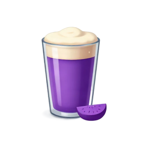 Purple ube latte emoji