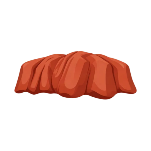 Rounded red sandstone monolith of Uluru