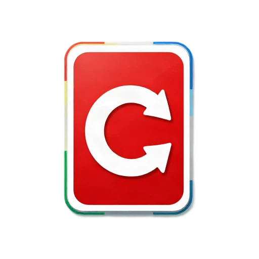 Red UNO reverse card with two circular arrows
