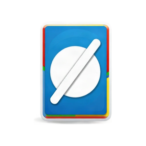 Blue UNO skip card with a white crossed-circle symbol