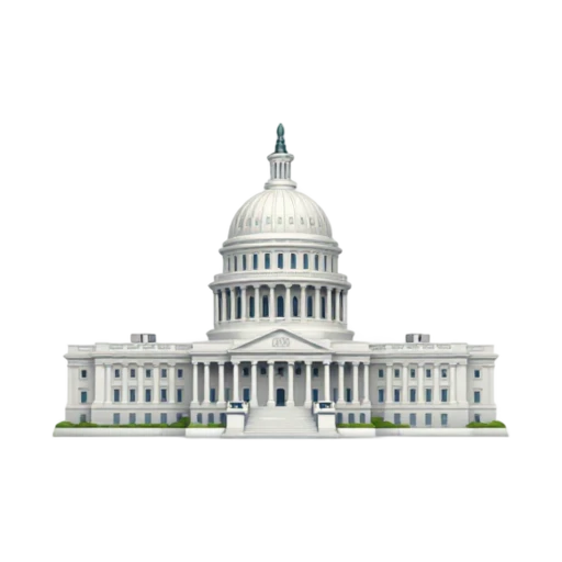 United States Capitol dome and columned facade