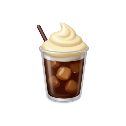 Vanilla sweet cream cold brew emoji