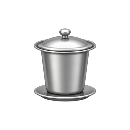 Vietnamese coffee phin filter with metal lid emoji
