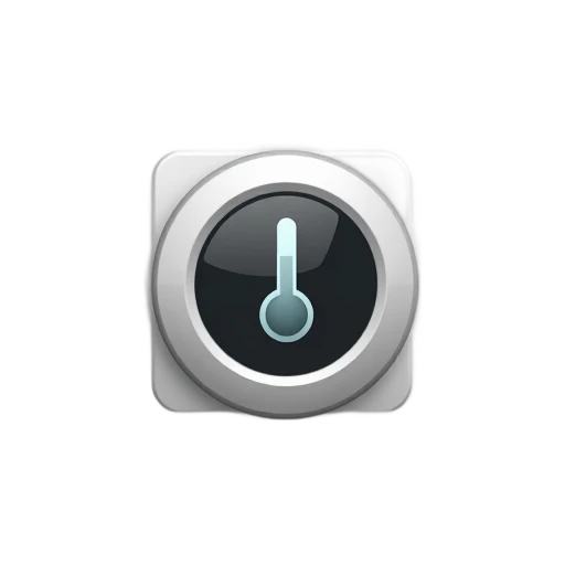 Wall Thermostat with circular silver adjustment ring and dark central temperature display