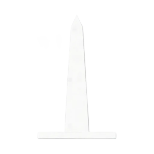 White Washington Monument obelisk with pointed tip