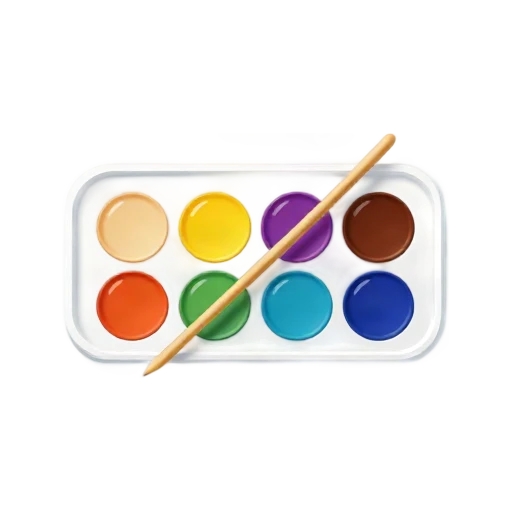 Watercolor palette emoji