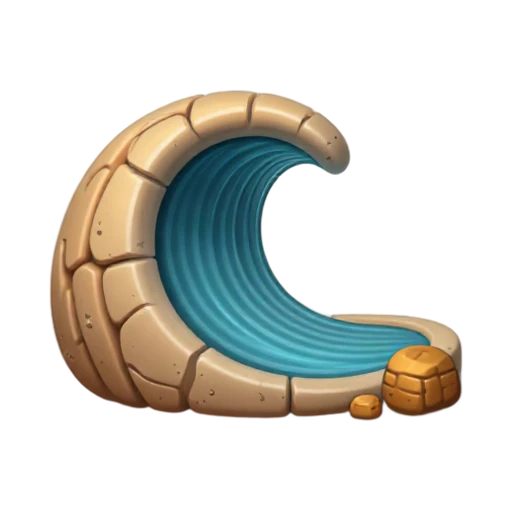 curving granite wall and crest shaped like an ocean wave, depicting Wave Rock.