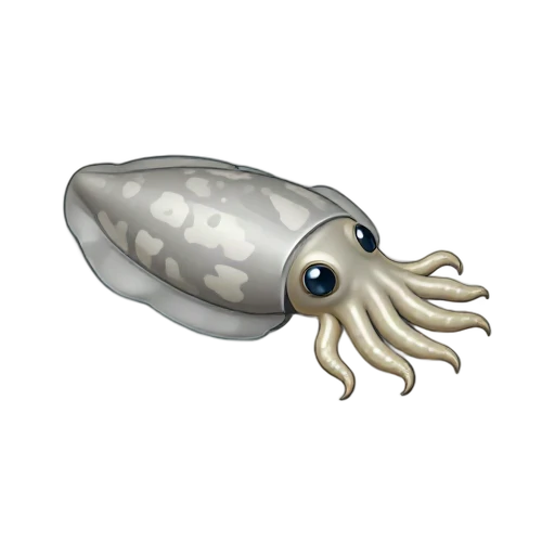 Cuttlefish with wavy fin fringe emoji