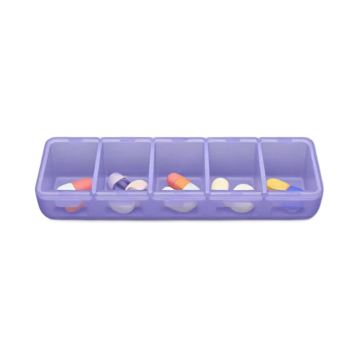 Weekly seven-day pill organizer emoji