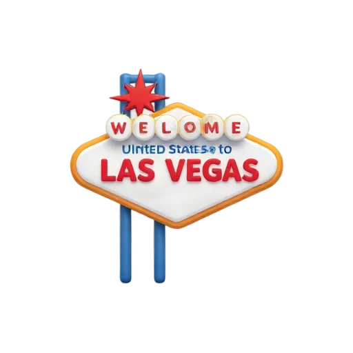 Welcome to Las Vegas Sign: diamond sign and red starburst.