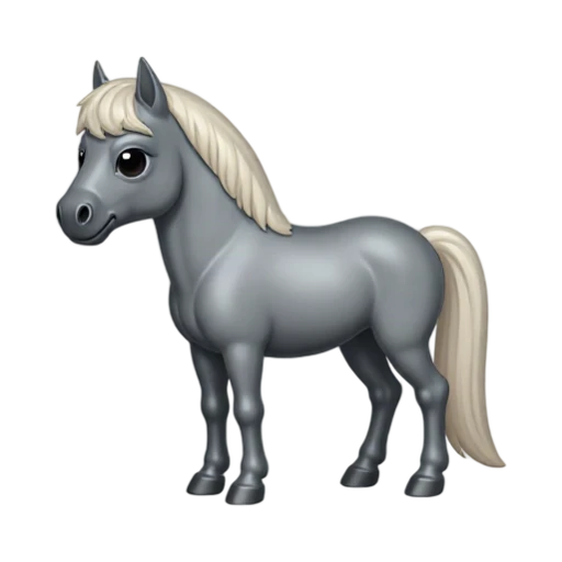 Gray Welsh pony emoji