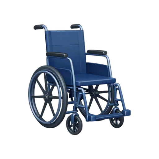 Blue manual wheelchair