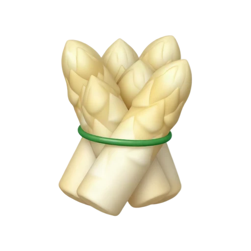 White asparagus spears bundle emoji