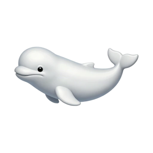 White beluga whale emoji
