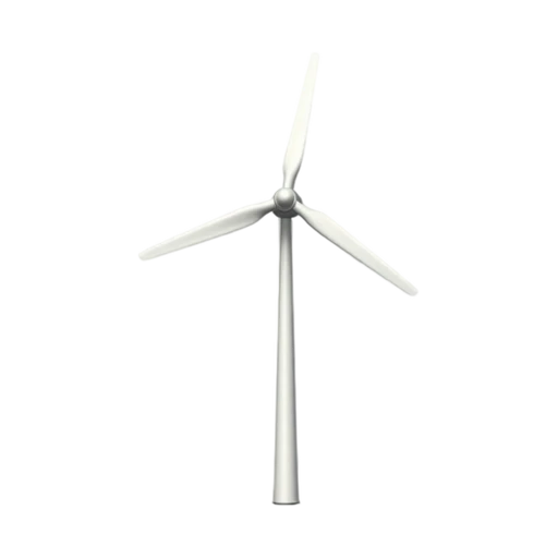 White wind turbine