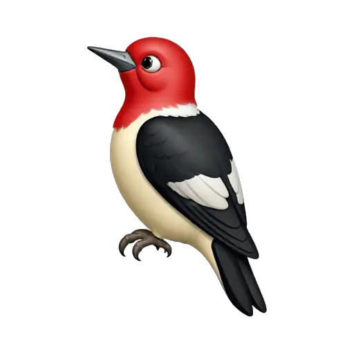 Red-headed woodpecker perched