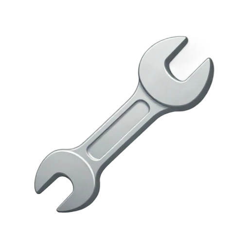 One polished adjustable wrench angled diagonally with movable jaw, no hand, shadow, or scenery.