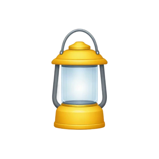 Yellow camping lantern