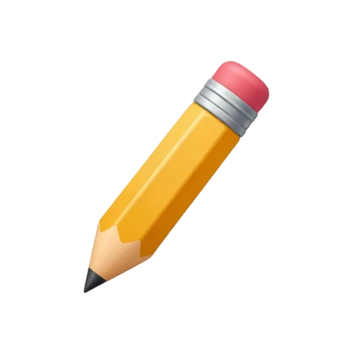 Yellow wooden pencil