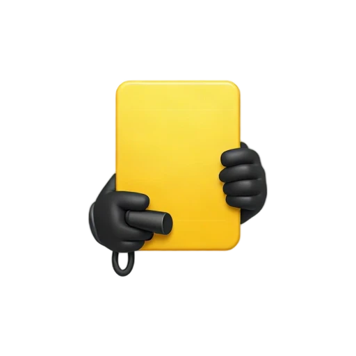 Yellow referee card emoji