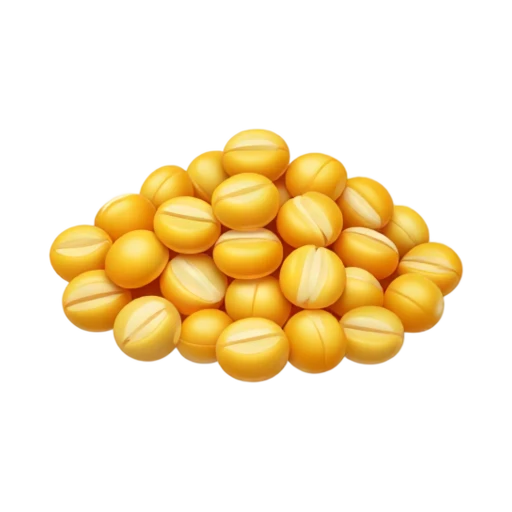 Golden yellow split peas with flat split faces