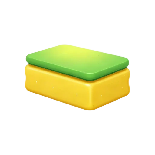 Yellow kitchen sponge
