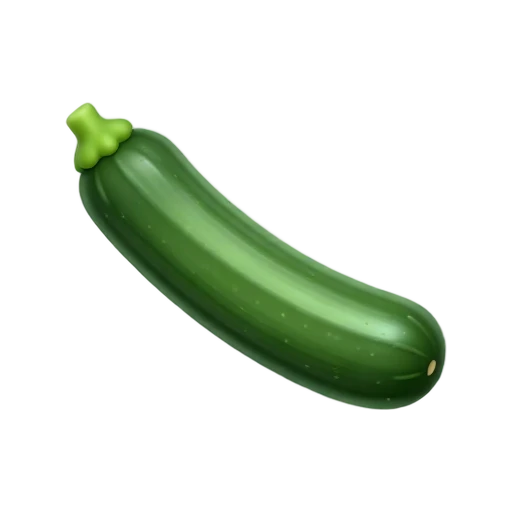 Whole dark green zucchini with short stem emoji